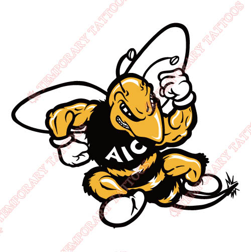 AIC Yellow Jackets 2001-2008 Primary Customize Temporary Tattoos Stickers NO.3684